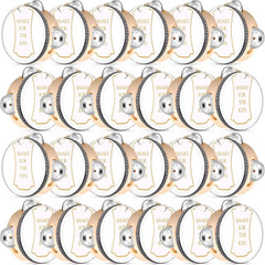 24 Set 4 Inch Tambourine for Adults Wooden Hand Held Drum with Metal Jingles, Gi