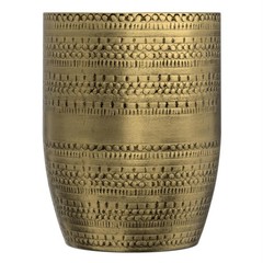 Pemberly Row Boho 15 ” Metal Large Accent Side Table in Antique Gold