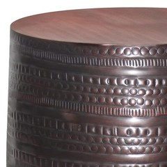 SIMPLIHOME Johnsen Boho 15 inch Wide Metal Large Accent Side Table in Oil Rubbed