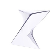 Randolph Triangular Twist End Side Table ABS/PC Plastic – Multiple Colors