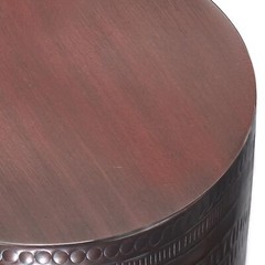 SIMPLIHOME Johnsen Boho 15 inch Wide Metal Large Accent Side Table in Oil Rubbed